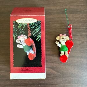 Hallmark Keepsake Ornament Granddaughter Koala Phone 1993 Dated‎ Christmas